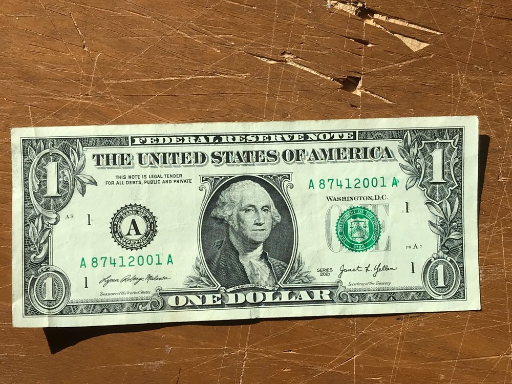 2017 Green Ink Transfer Smear  Error $1 Note One Dollar Bill A 87412001A