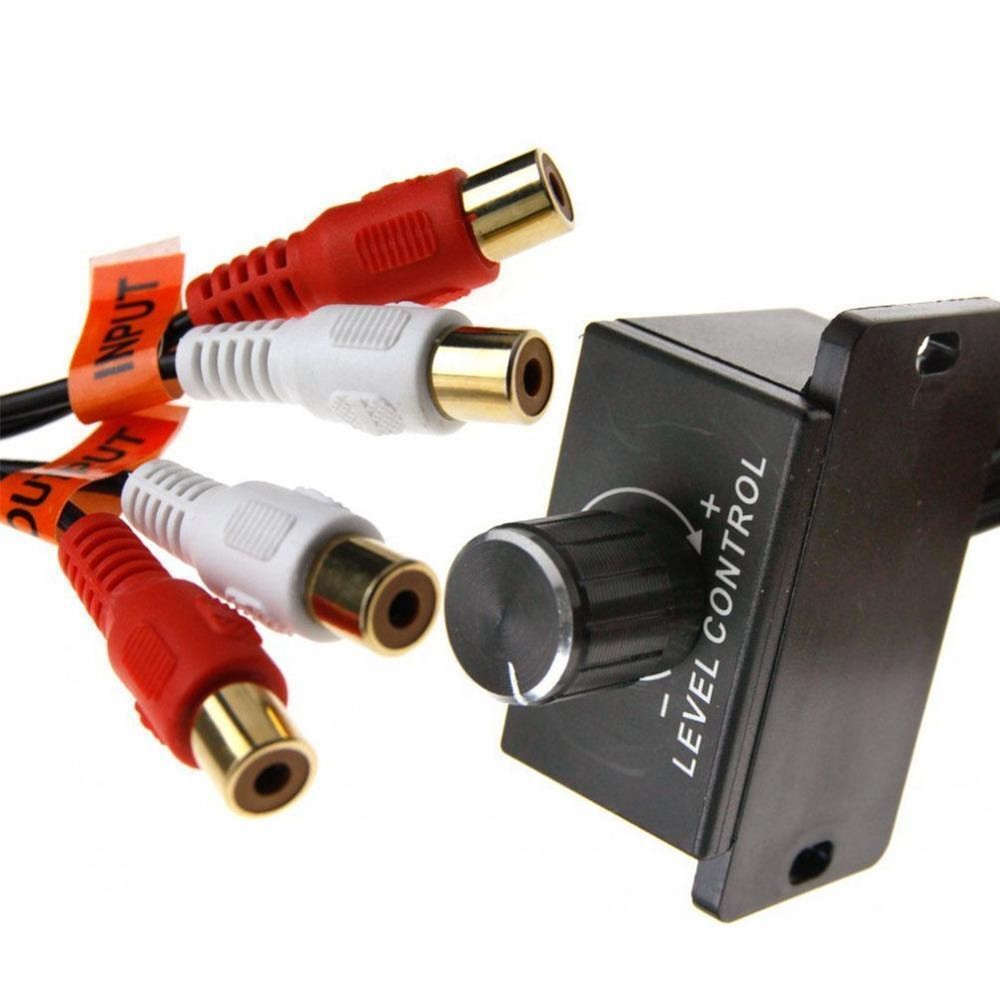Universal Car Audio Amplifier Bass RCA Level Remote Volume Control Knobs LC-1 US