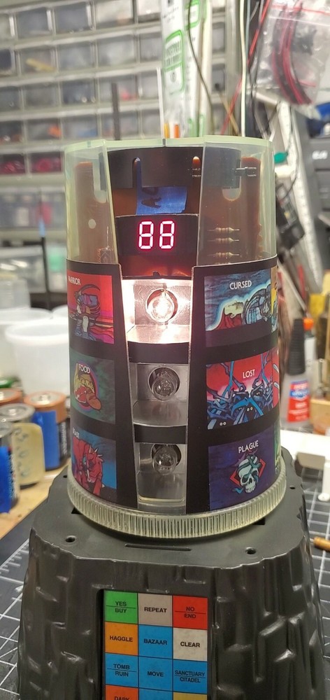 1981 Dark Tower Board Game - Upgrade Brighter Custom Digit Display