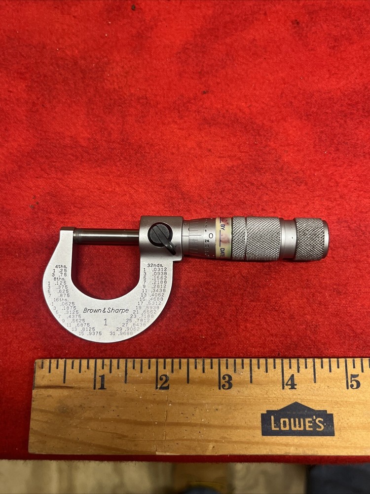 BROWN & SHARPE NO. 1 OUTSIDE MICROMETER CALIPER (k3)