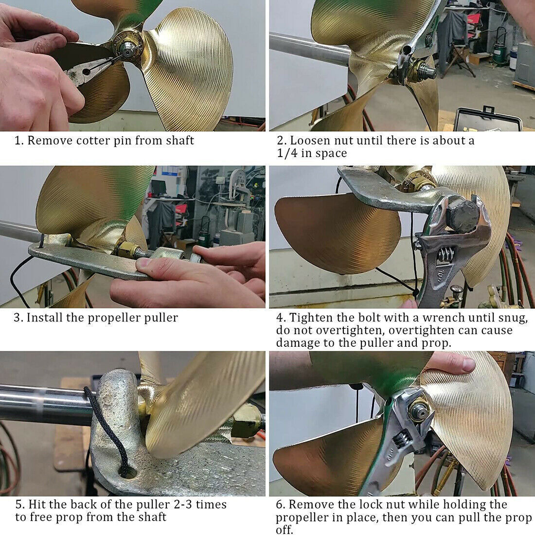 New Inboard Prop Puller For Ski & Wakeboard Propellers Fits 3/4" to 1-1/8 shaft
