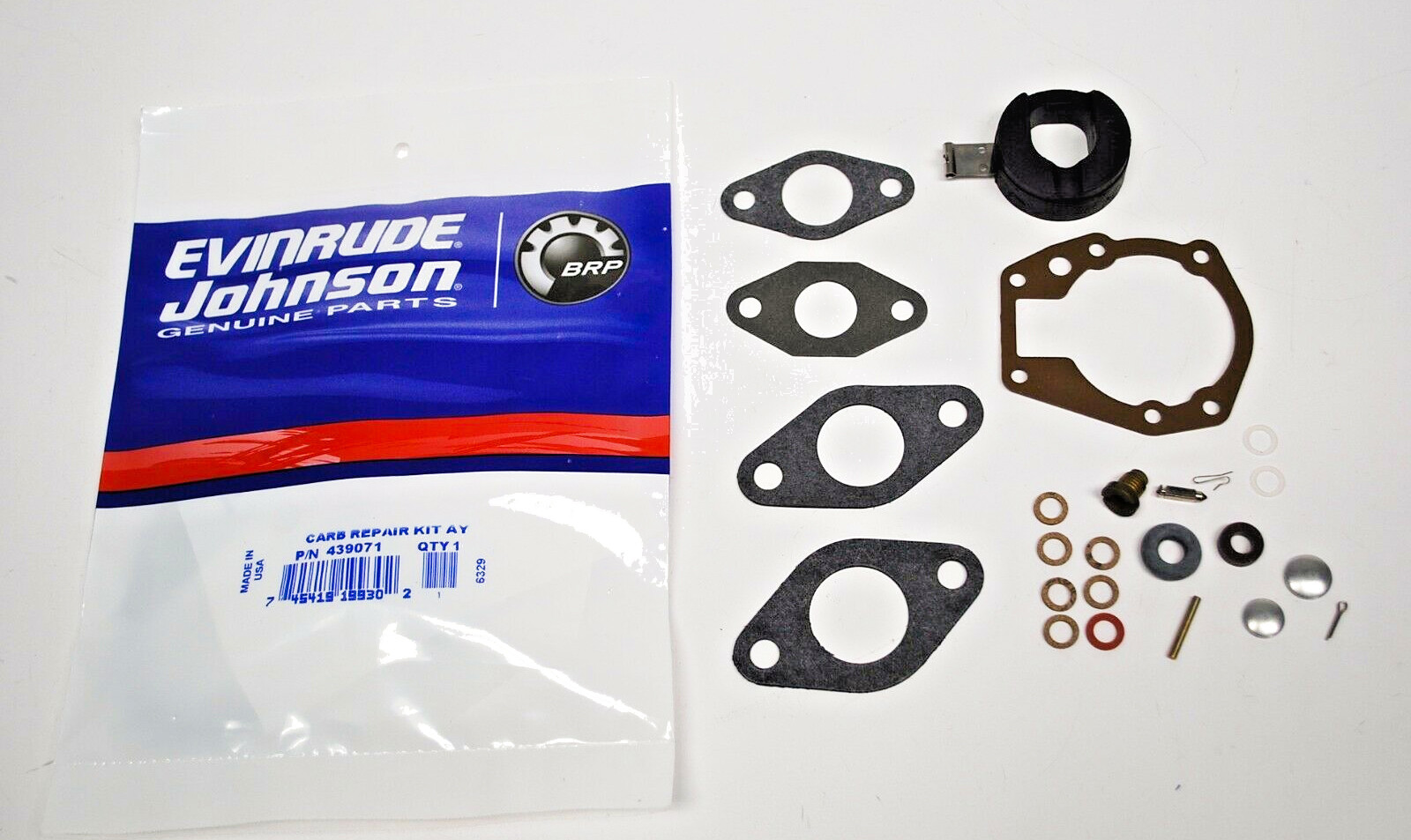 OEM New Johnson Evinrude Outboard Carb Kit with Float 439071 BRP/OMC Carburetor