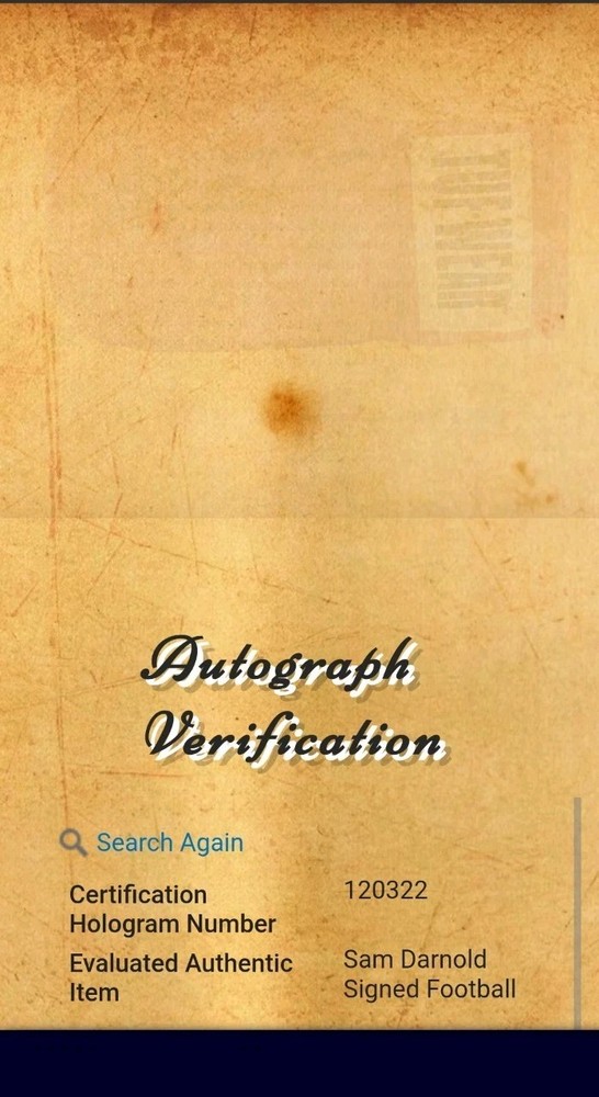 Sam Darnold Autographed Wilson NFL Football - With CoA