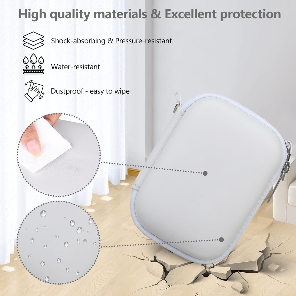 Supmay Computer Memory Card Readers Organizer Case Compatible with SD White