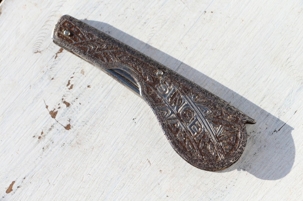 Antique Singer Silver Plated Ornate, Sewing Leather Marking Tool