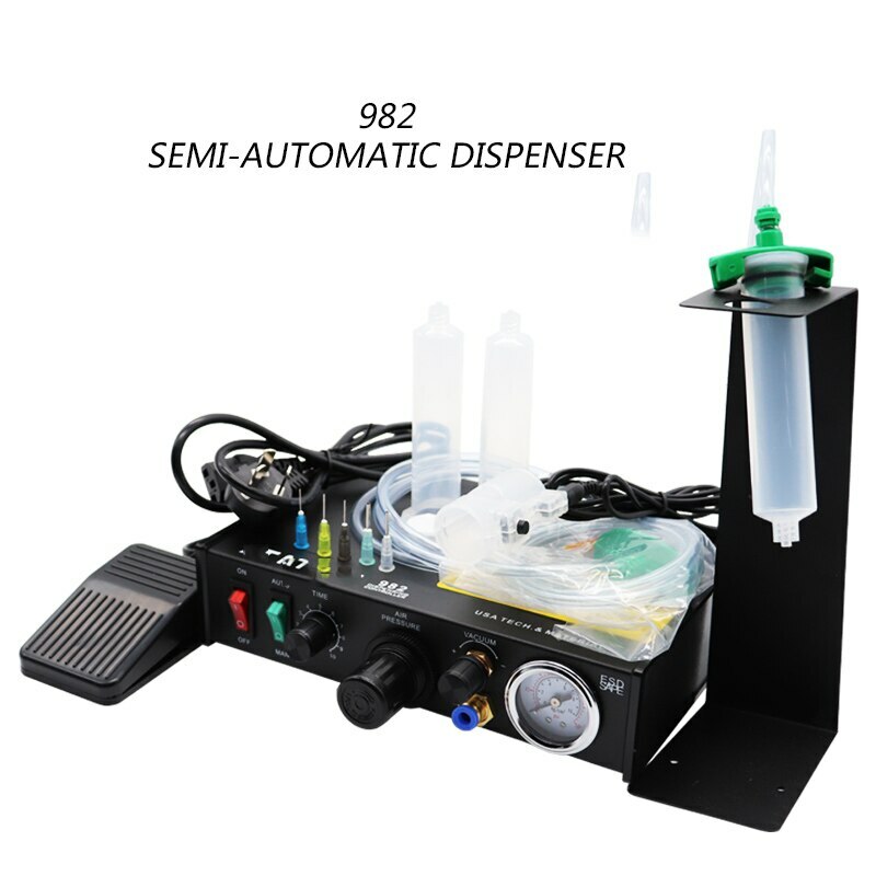 982 Semi-Automatic Glue Injection Machine Silicone Ab/Uv Glue