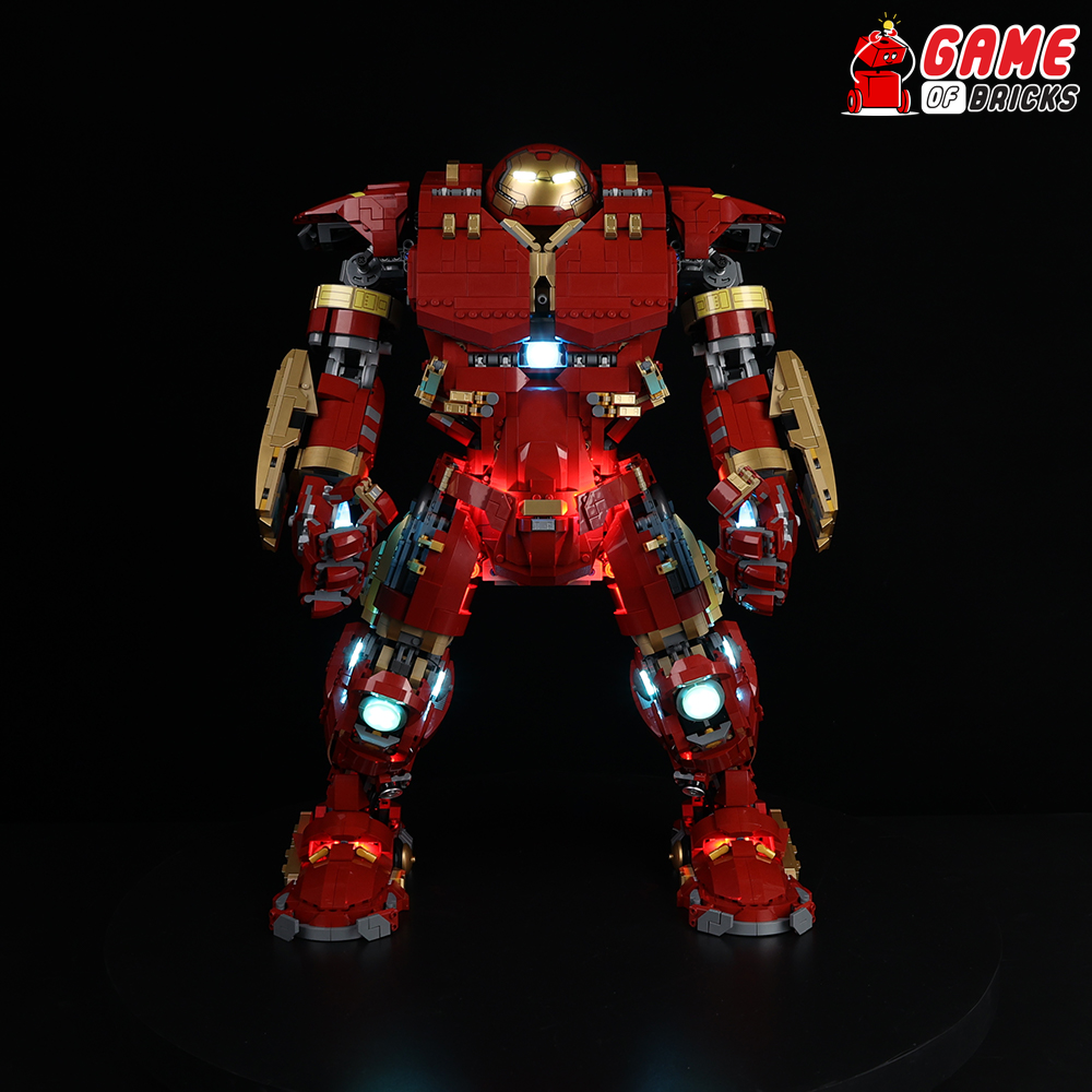 LED Light Kit for Hulkbuster - Compatible with LEGO® 76210 Set (Remote Version)