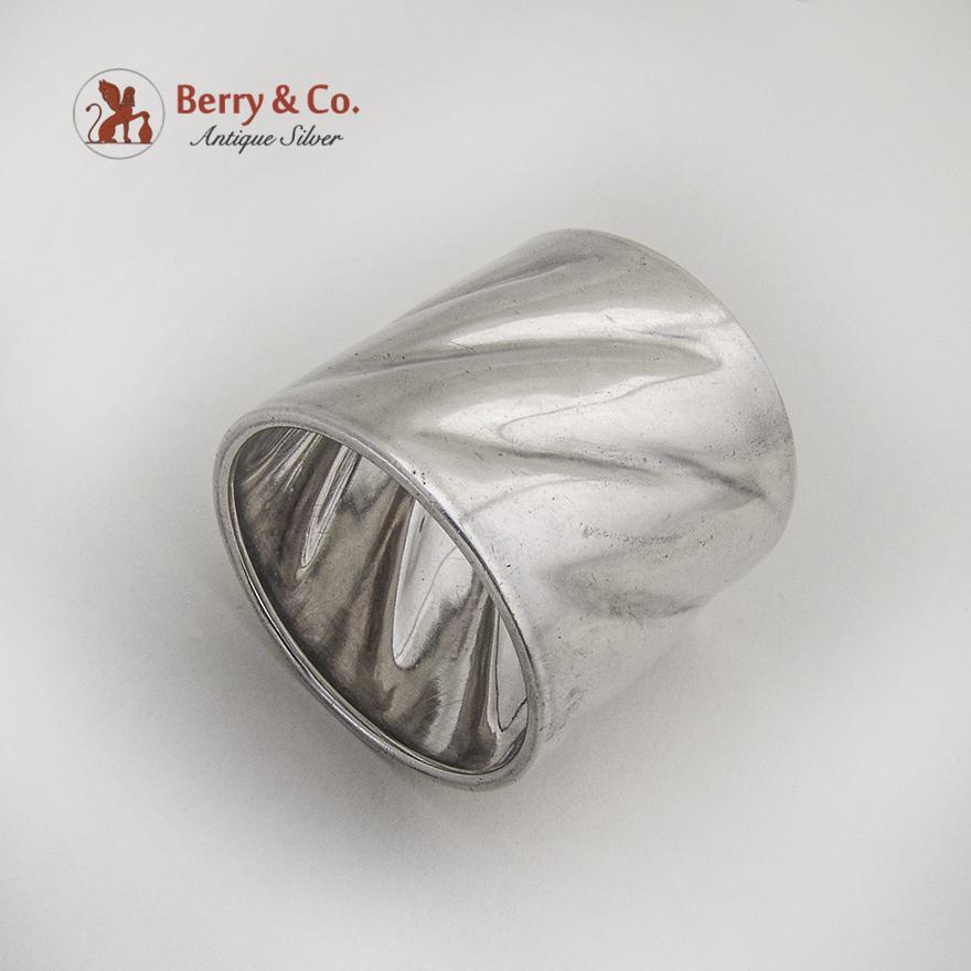 Arts And Crafts Fluted Napkin Ring Gorham Sterling Silver Datemarked 1896
