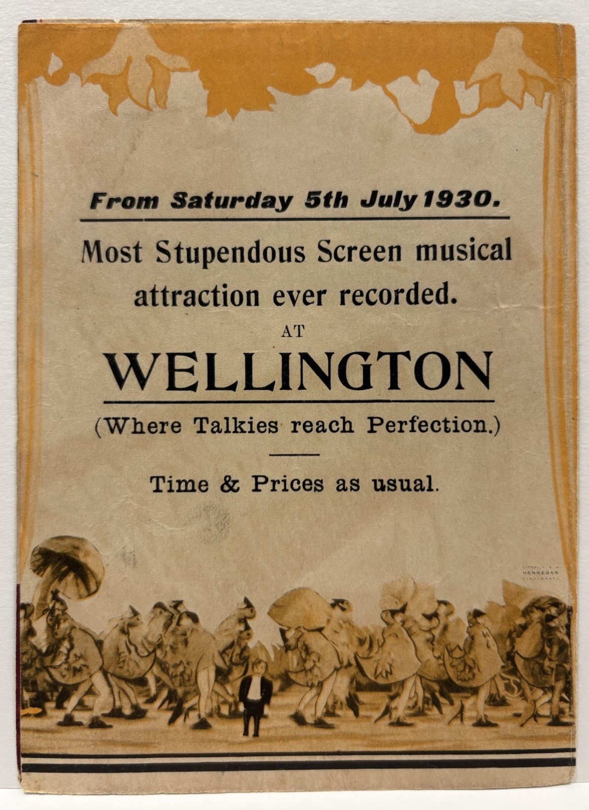 GREAT GABBO Orig Herald 1929 4 1/2”x6” Ventriloquist Movie Poster Art 14