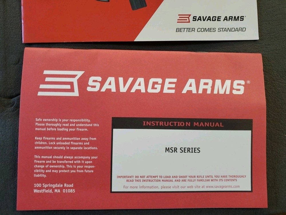 Savage Arms Msr Series Manual