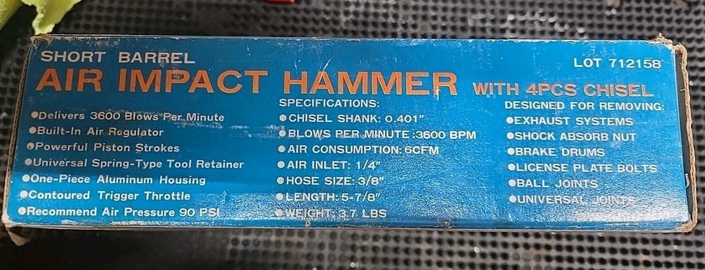 Air impact Hammer With accessories 712158
