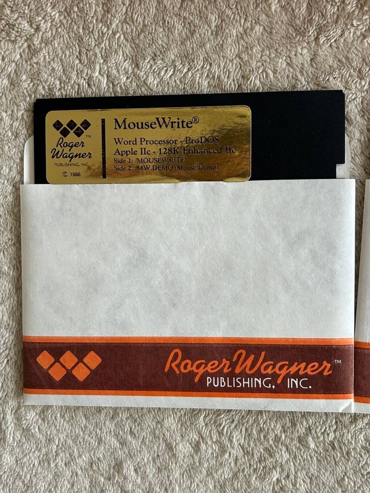 Macintosh MouseWrite Word Processor for Apple IIc IIGS IIe. Software 1985-86 #2