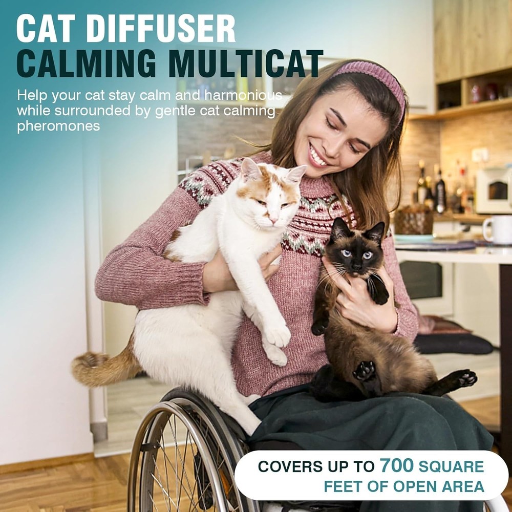 Cat Calming Diffuser 8 in 1 Multicat Pheromone Diffuser Pheromones to Calm St...