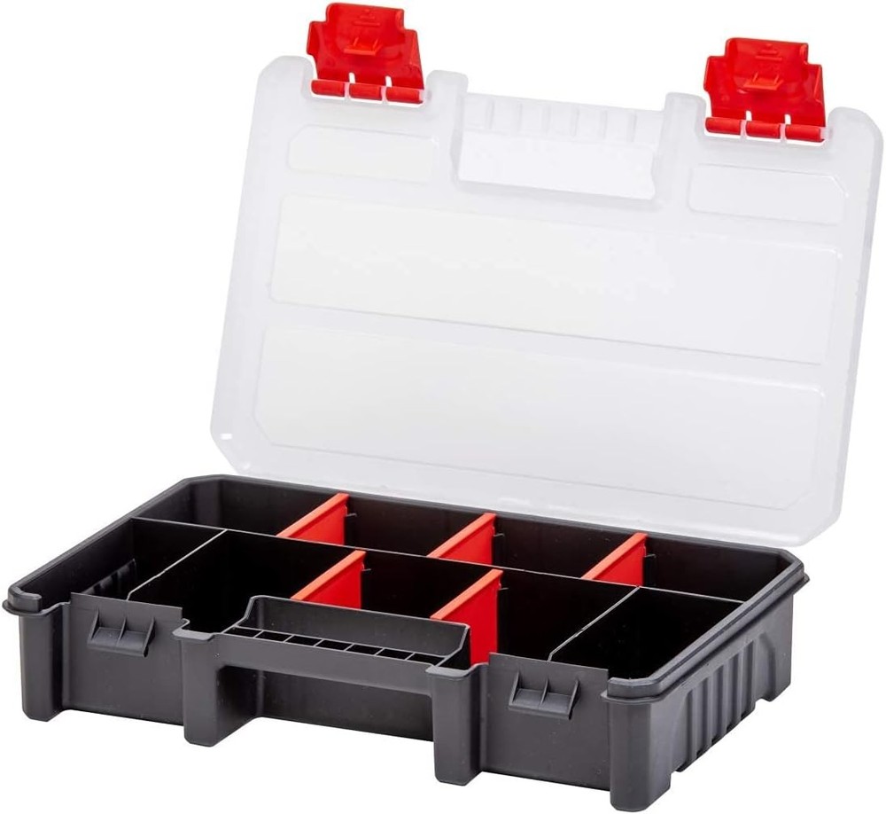 3-Pack Organizer Set Small Parts Storage Boxes W/ Removable Dividers