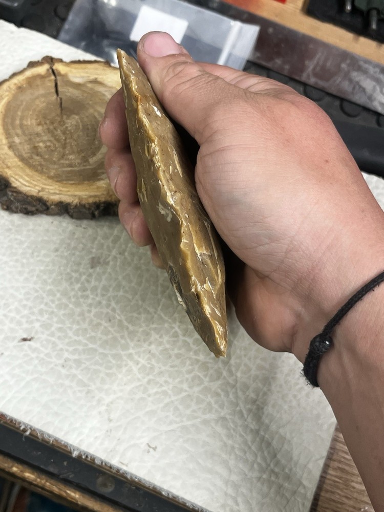 stone axe head~flint River Chert~USA MADE