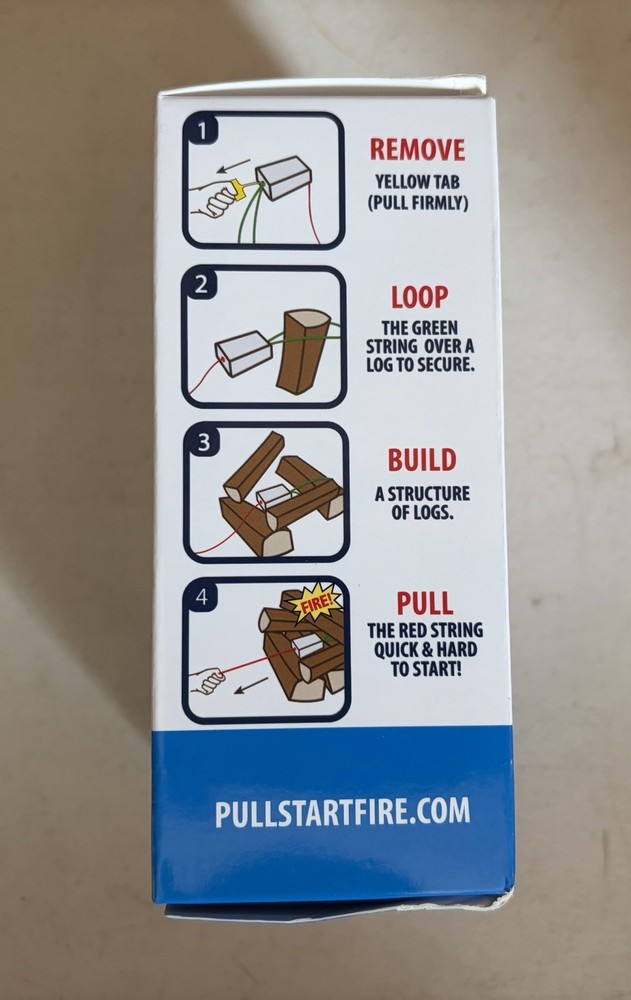 Pull Start Fire Pull String Firestarter Pack Of 3
