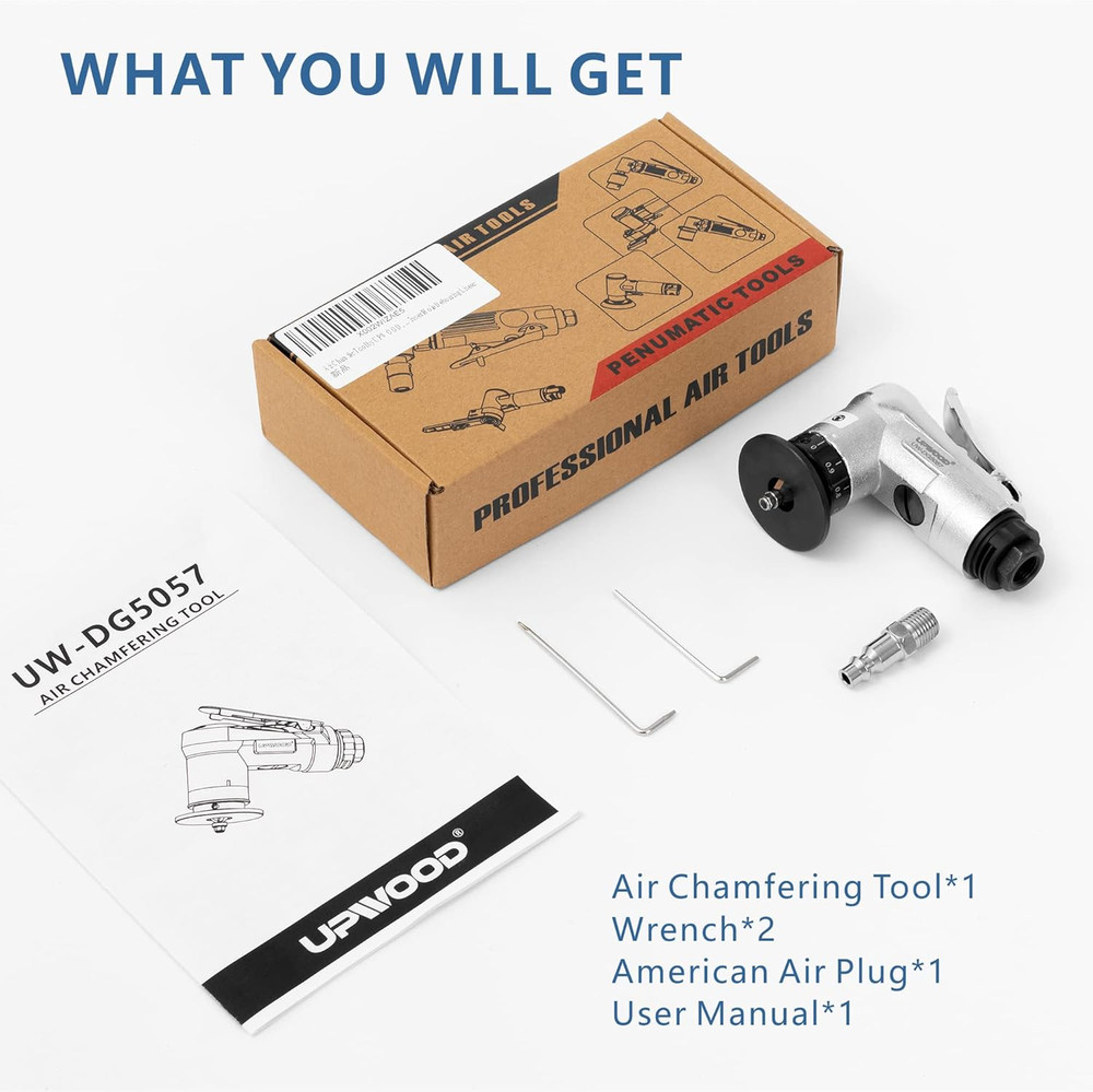 Air Chamfer Tool Deburring Tool for Metal, Air Beveling Tool Mini Chamfering Mac