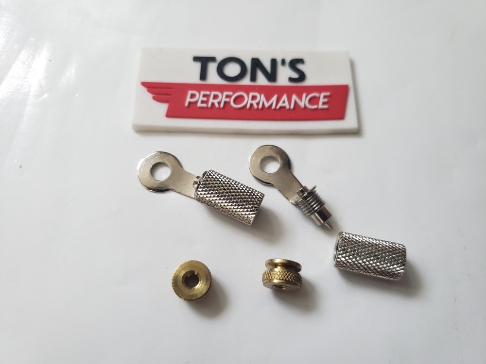 4mm Spark Plug Wire Brass Nuts & Ring Terminals bobber chopper Pack of 2