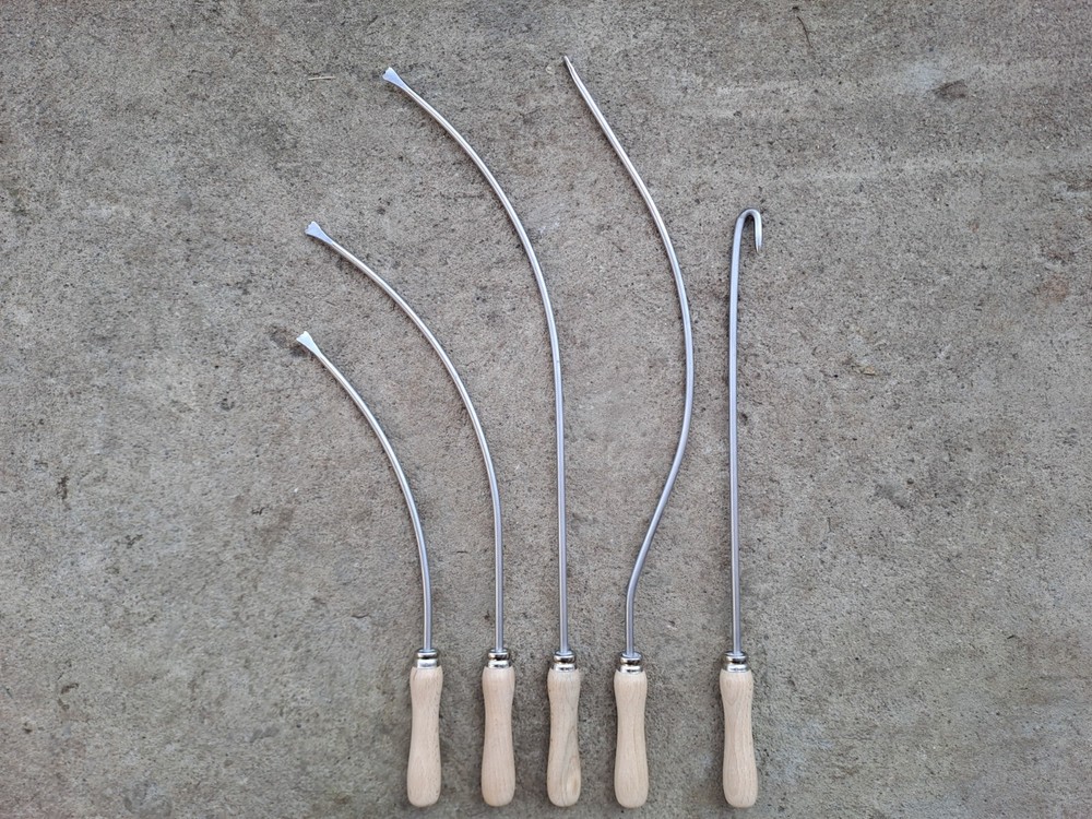 Flocking irons (saddle fitting tools), a Set of 5 Saddlery Tools