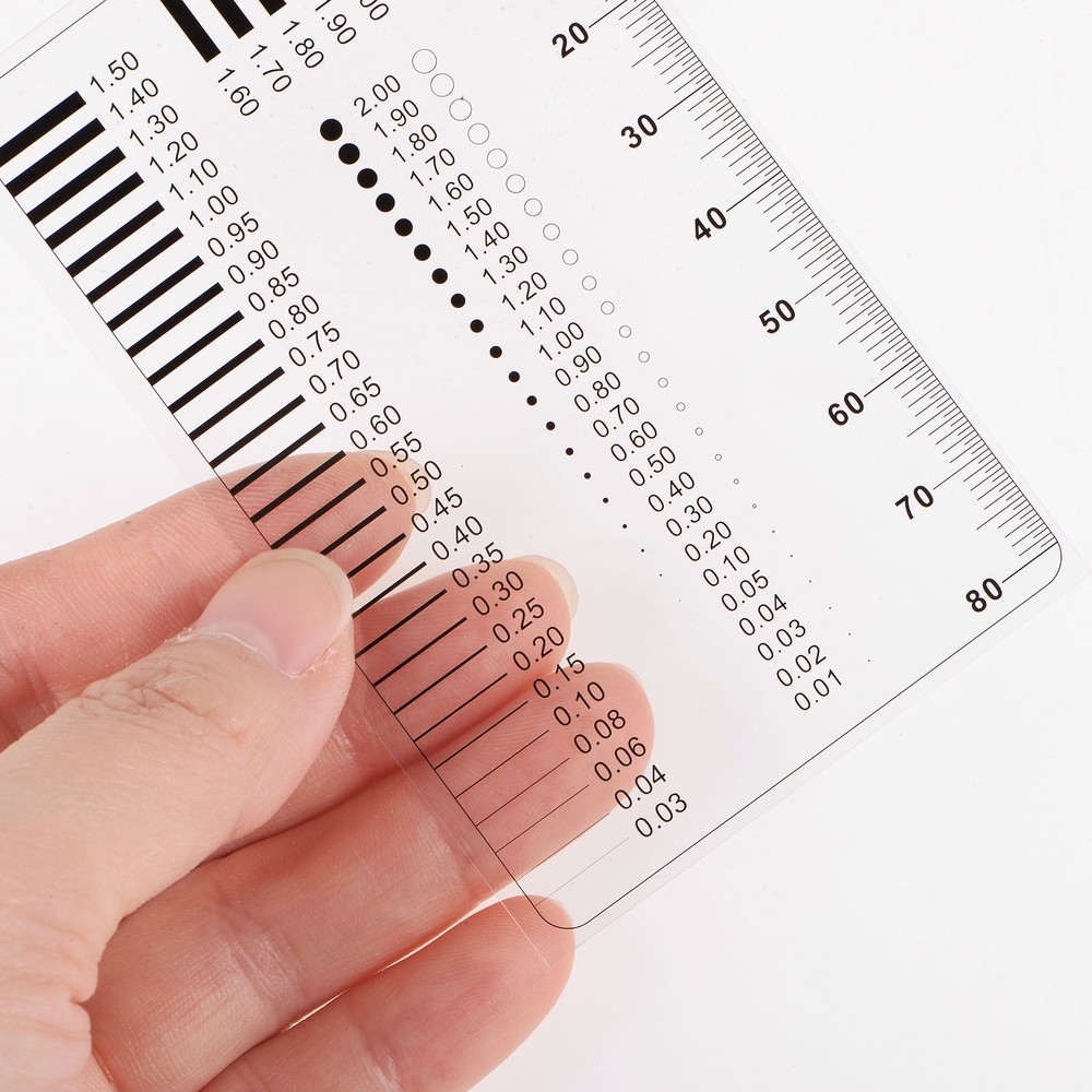 5pcs Transparency SEC Size Estimation Chart 80mm Diameter Line