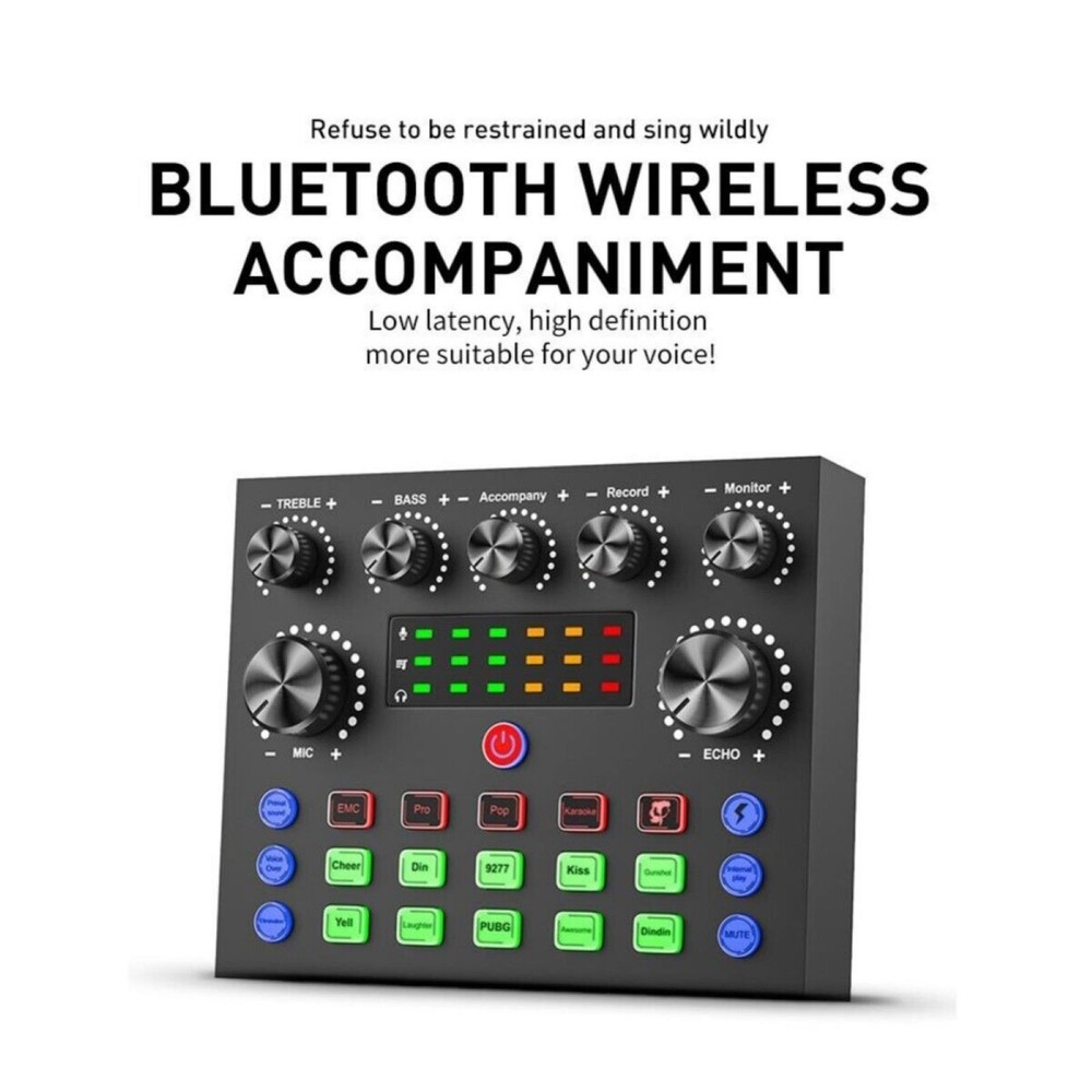 800mAh V8S Bluetooth Sound Card Multi-platform Live Steaming Compatibility