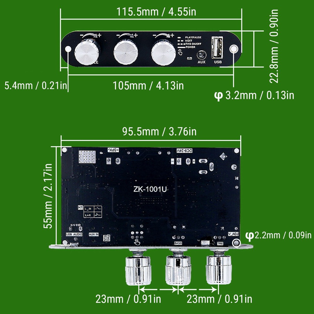 Amplifier Board 100W Mono Amp Module Stereo Pairing Amplifier Board