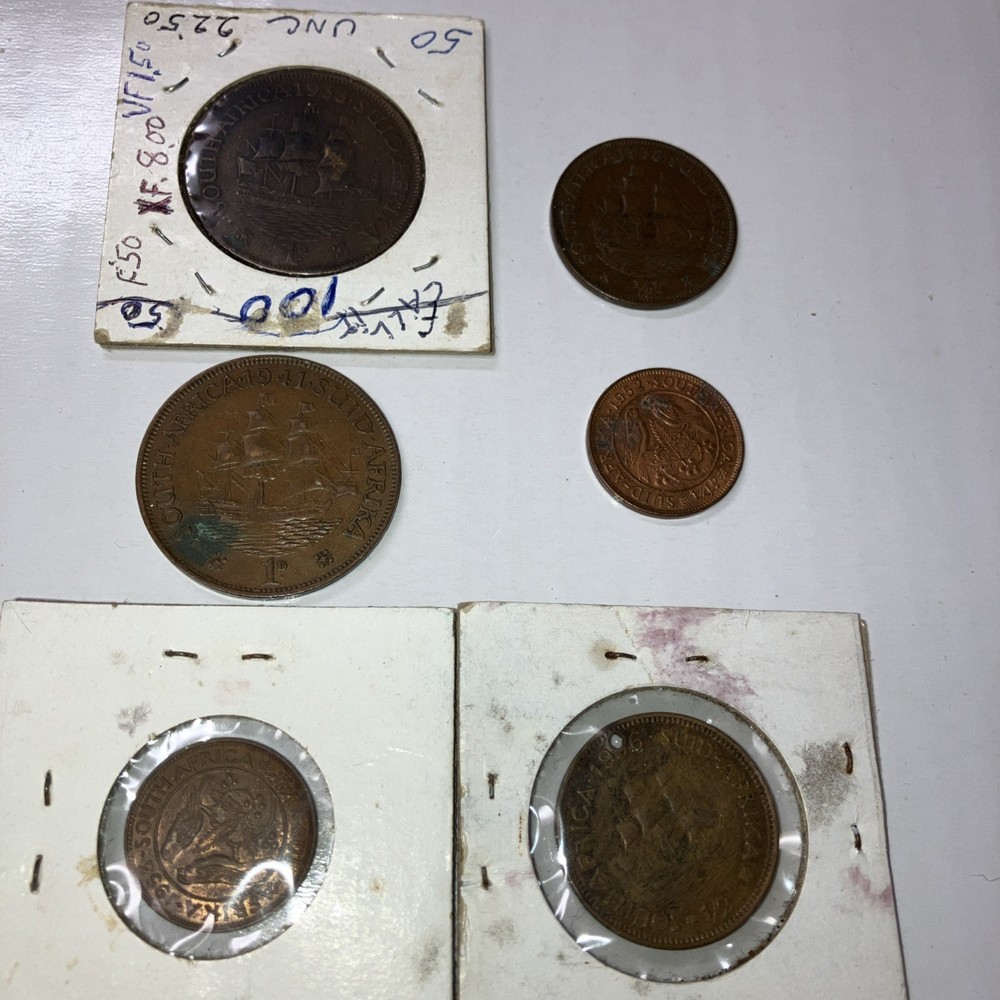 SOUTH AFRICAN type coins--22 different