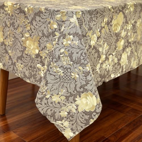 Rectangle Table Cloth Elegant Gold Vine 78" x 54" (Rectangular) Antique Brass