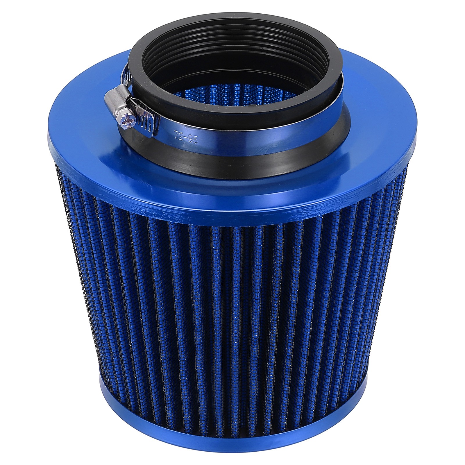 Clamp-On Dry Air Filter 3" (76mm) Cold Air Intake Cleaner Cone Replacement Blue