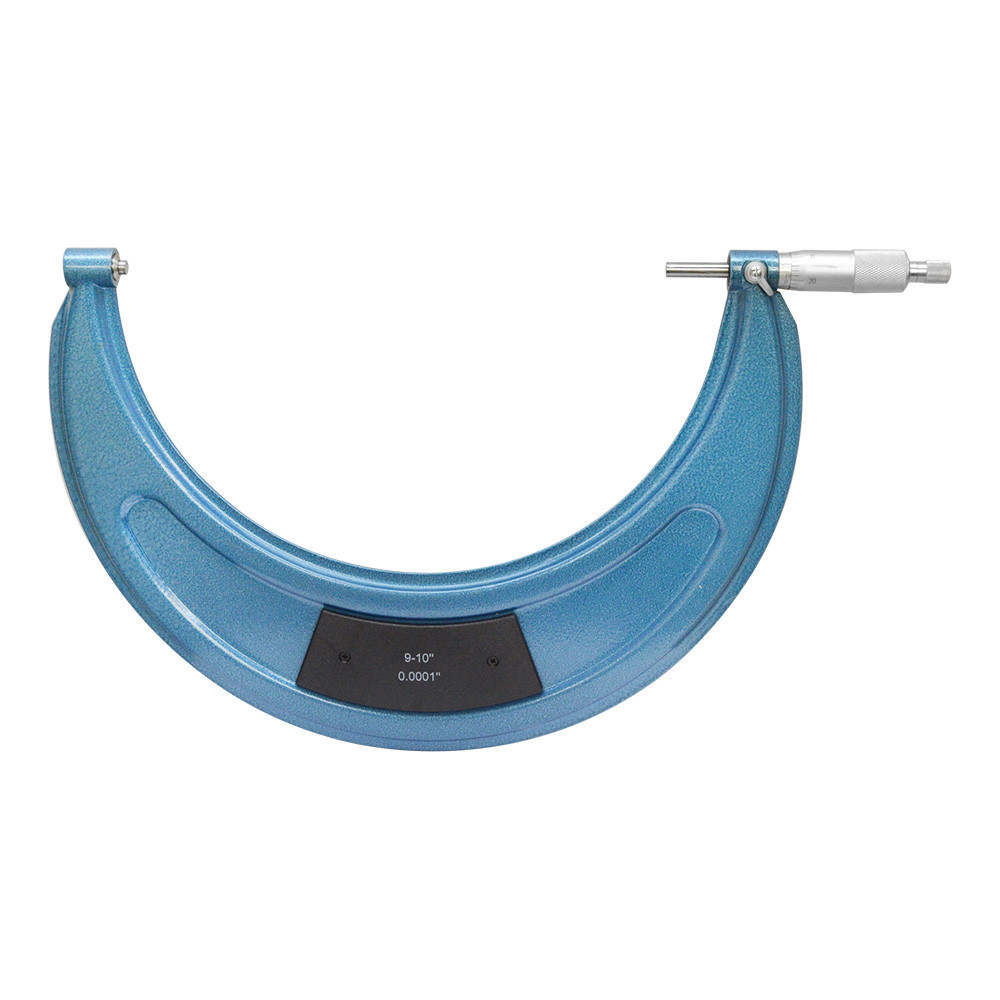 9-10'' Solid Metal Frame Outside Micrometer 0.0001" Graduation With Case