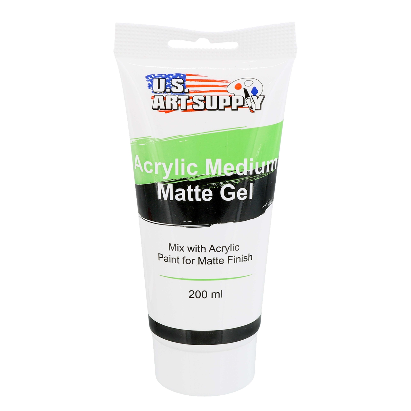 U.S. Art Supply Gel Medium Matte Acrylic Medium, 200ml Tube