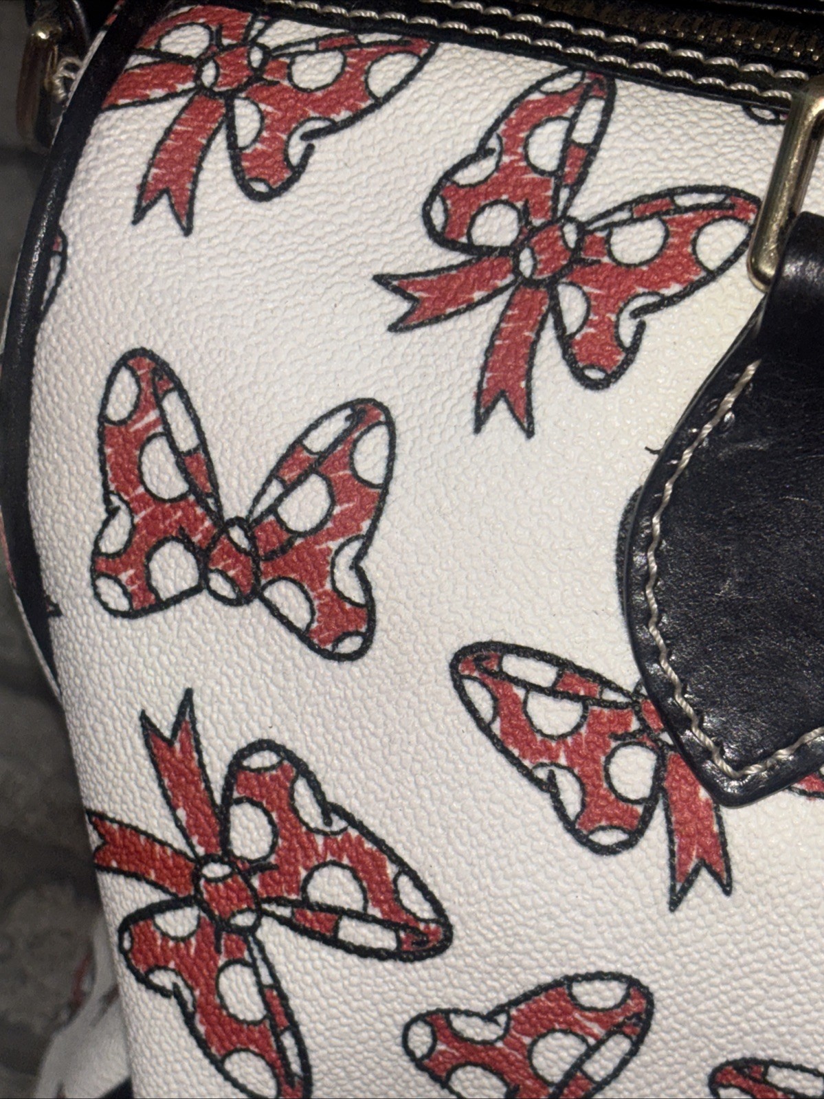 Dooney And Bourke Minnie Mouse Walt Disney Satchel Bag Pocket Book Rare Nice