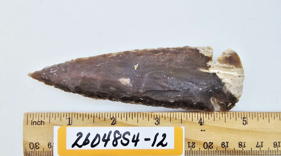 4.75" Spearhead - Lance Head - Drill Point - Hand Knapped Agate