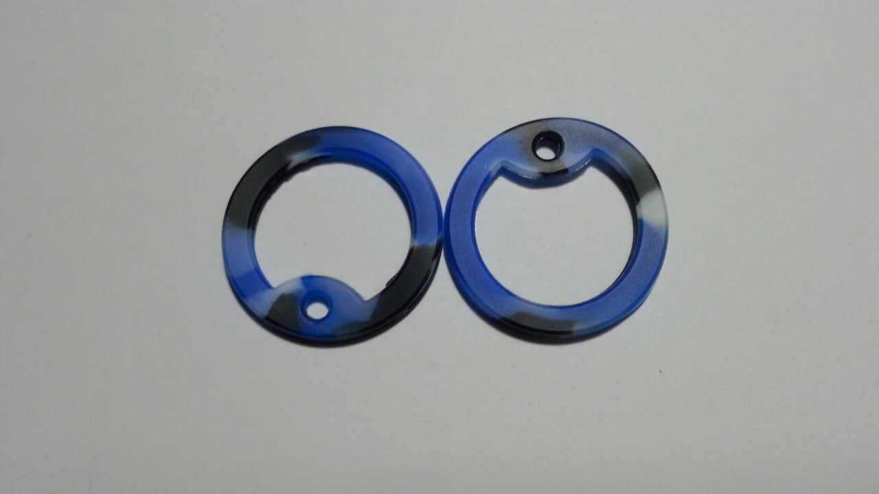 Blue Camo Military, Civilian & Law Enforcement Dog Tag Silencers 2pcs