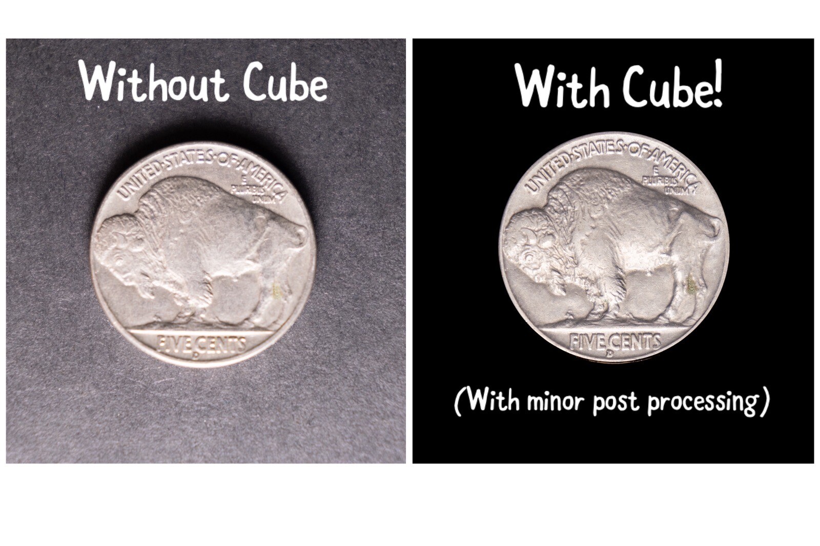 NEW AND IMPROVED! AXIAL LIGHTING CUBE for COIN PHOTOGRAPHY - See Description!
