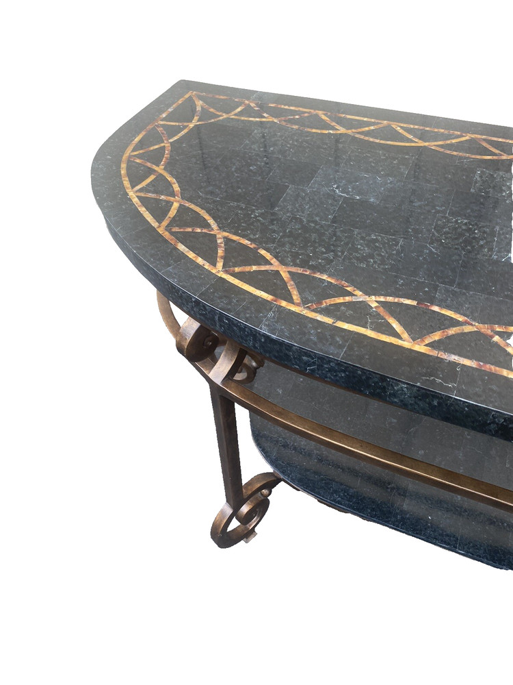 65584 Decorator Marble Top Console Table Stand Sideboard Server