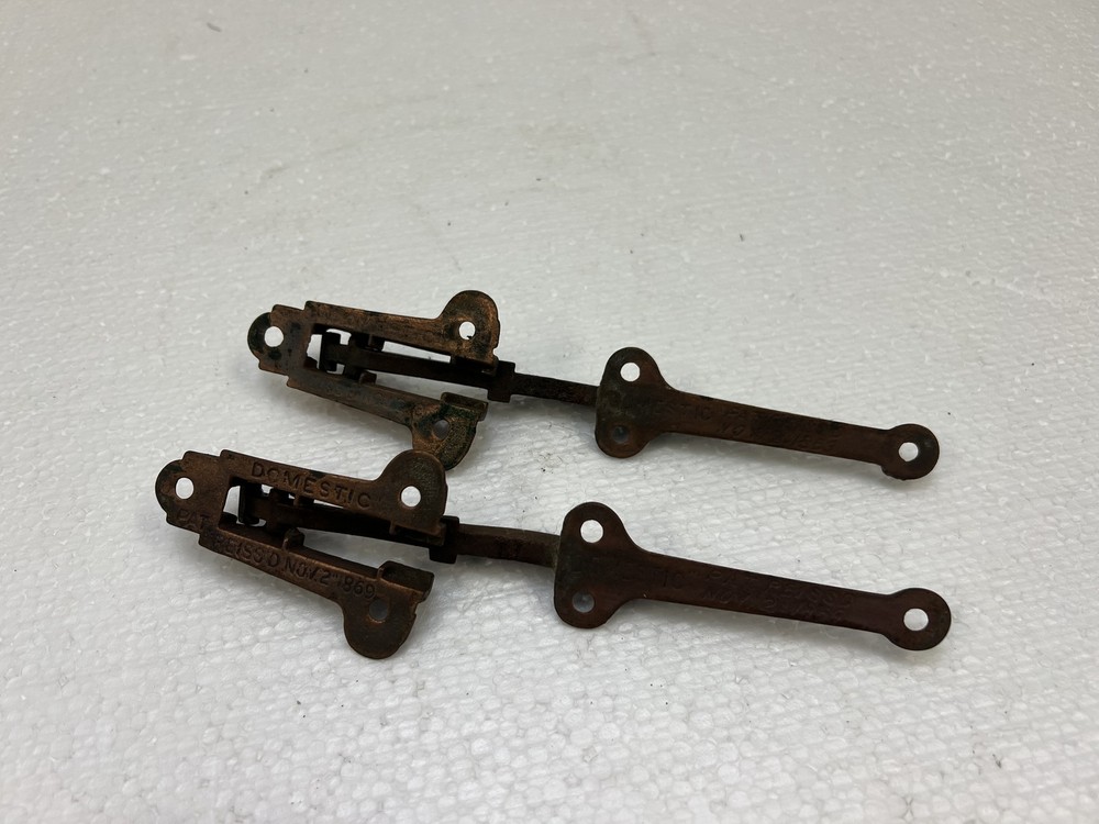 Vintage Drop Leaf Table Hinges Hardware side load support DOMESTIC antique cast