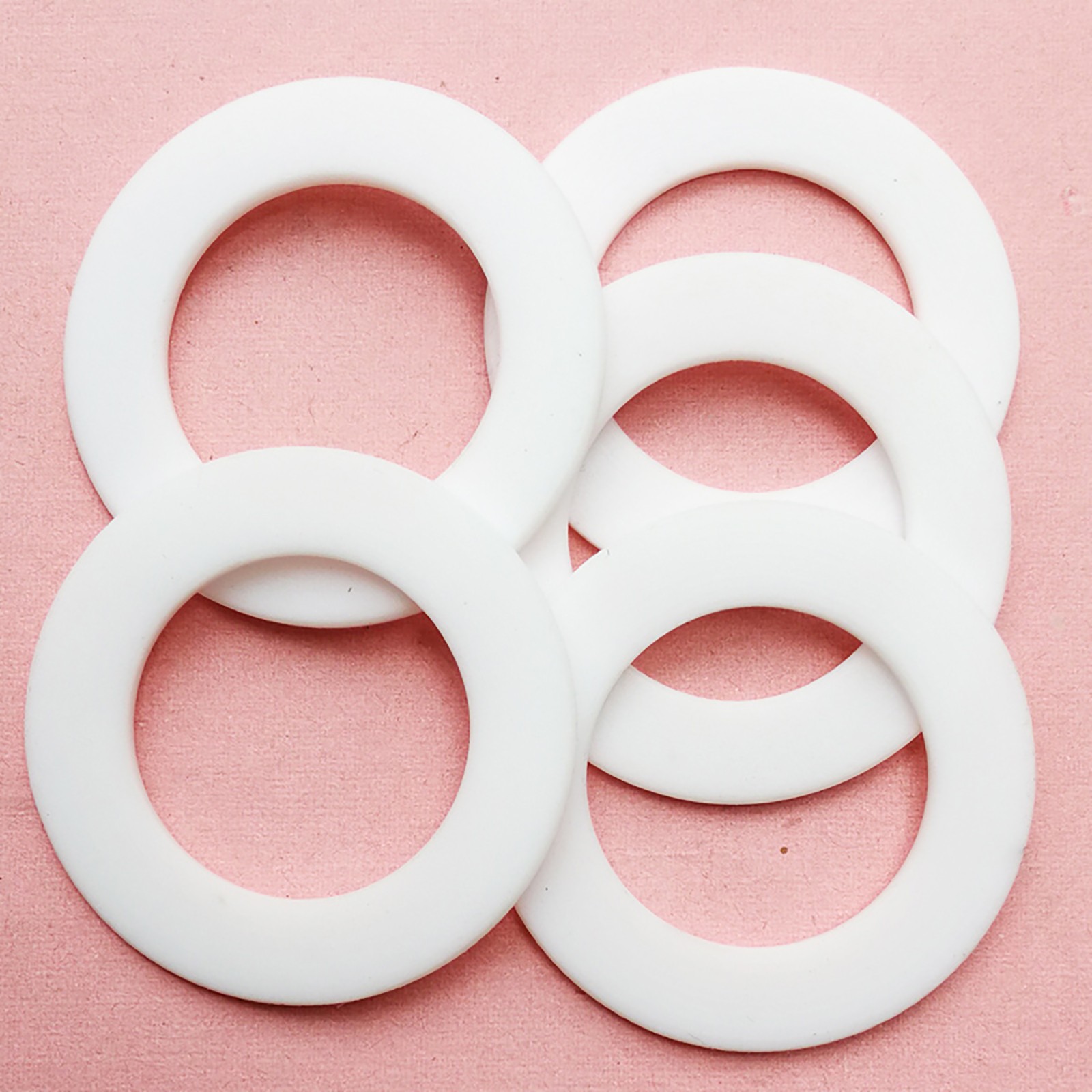 3MM THICK WHITE PTFE HIGH TEMP FLAT RING WASHER SEAL GASKETS 6mm - 219mm ID