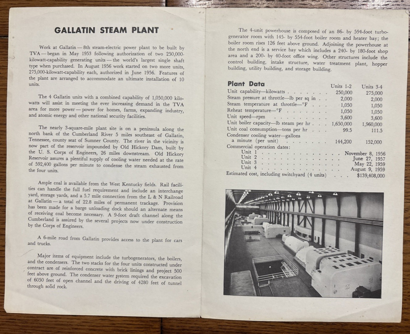 Gallatin Steam Plant TVA Brochure ￼