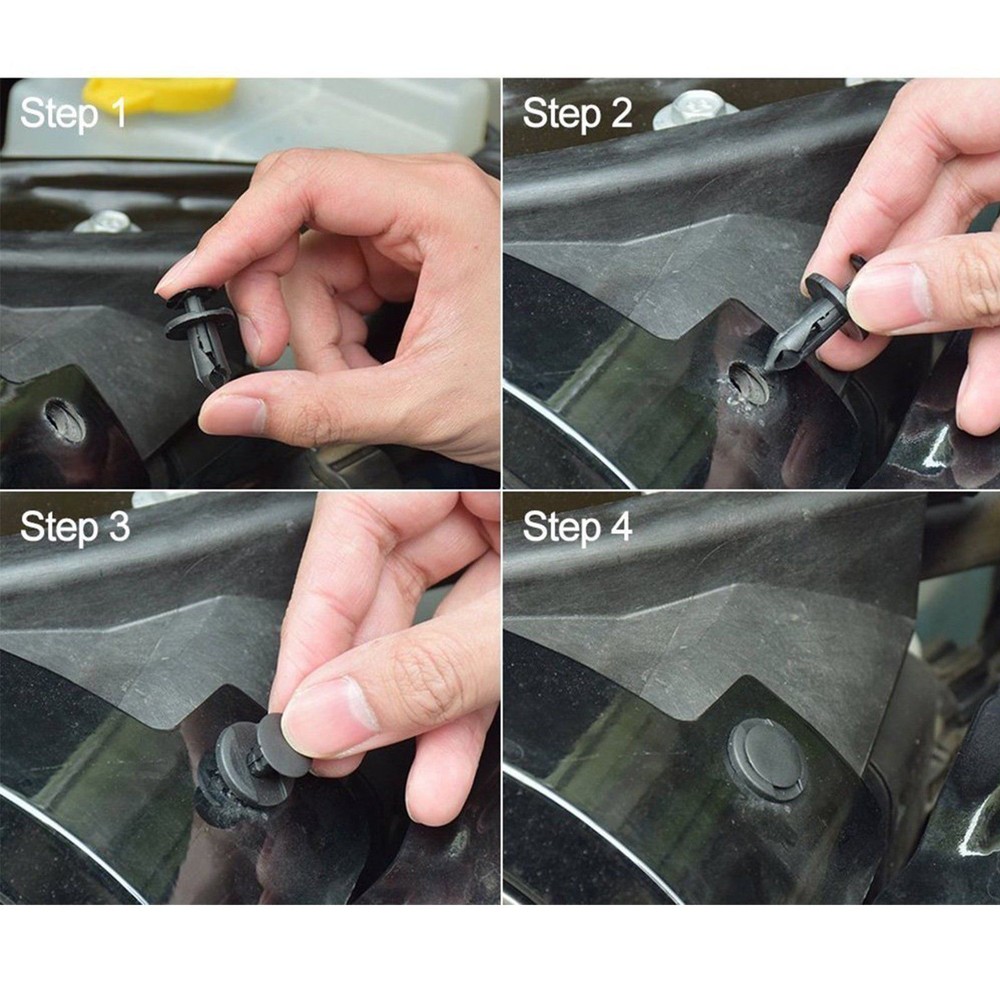 40Pcs Plastic Push Pin Plastic Rivets Fender Liner Fastener Rivet Push Clips