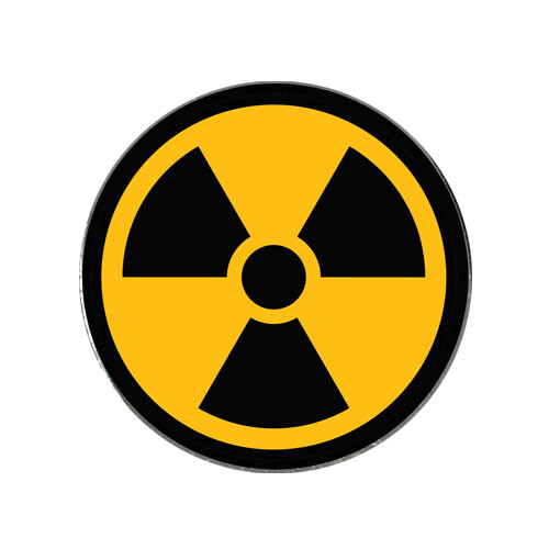 Radioactive Hazard Logo - Fallout Shelter Golf Ball Marker
