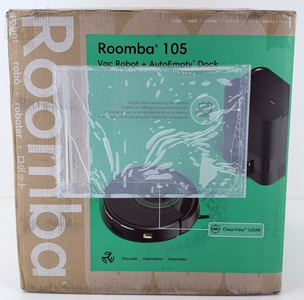 iRobot Roomba 105 Robot Vacuum + AutoEmpty Dock - Pre-Owned