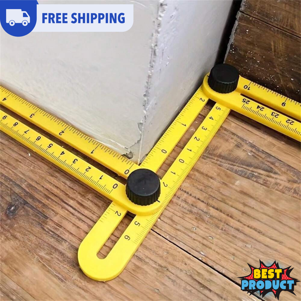Angleizer 4 Fold Tile Ruler Multi Angle Template Tool Drill Tile Measuring Guide