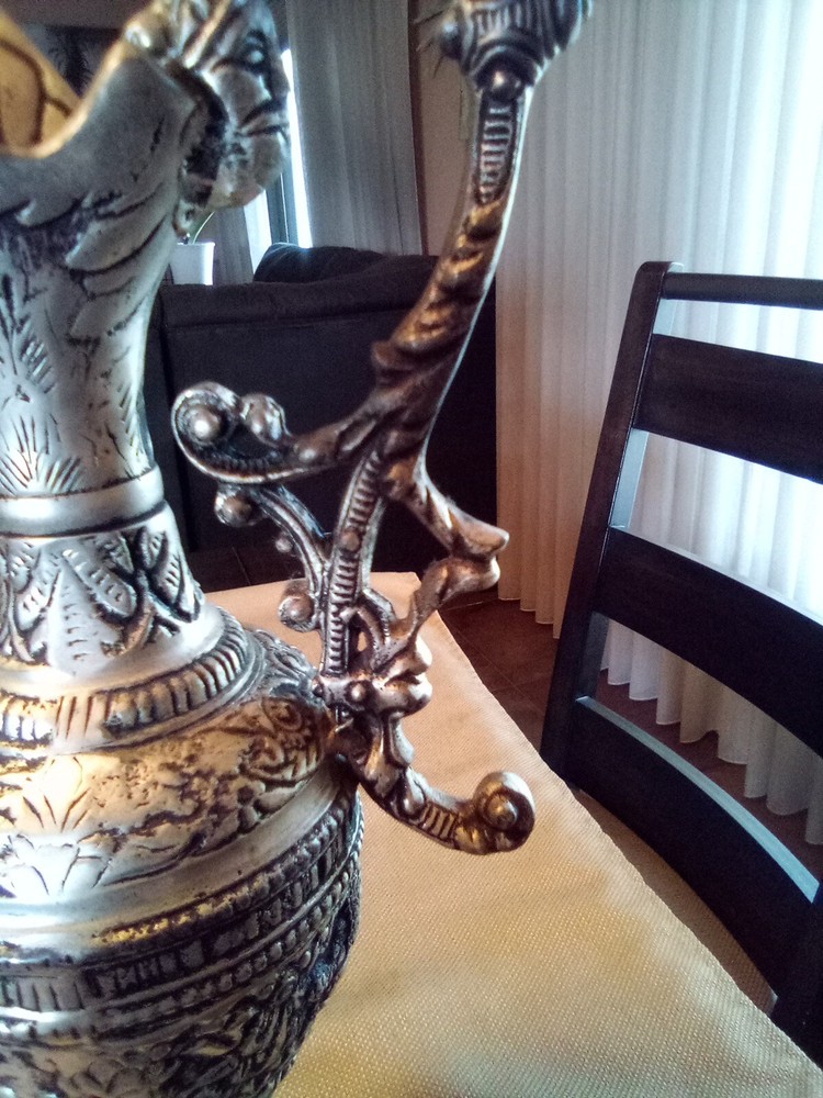 Vintage Bronze with Silver Plate Pitcher