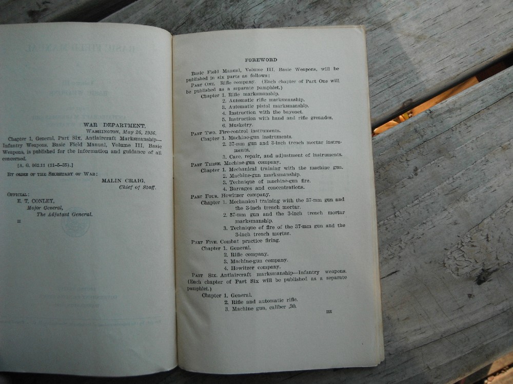 War Department 1936 book, antiaircraft marksmanship