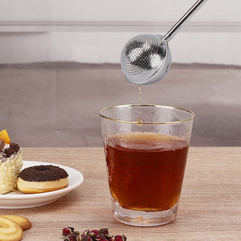 Ball Mesh Tea Infuser Loose Leaf Strainer Spice Filter Herb Steeper Diffuser