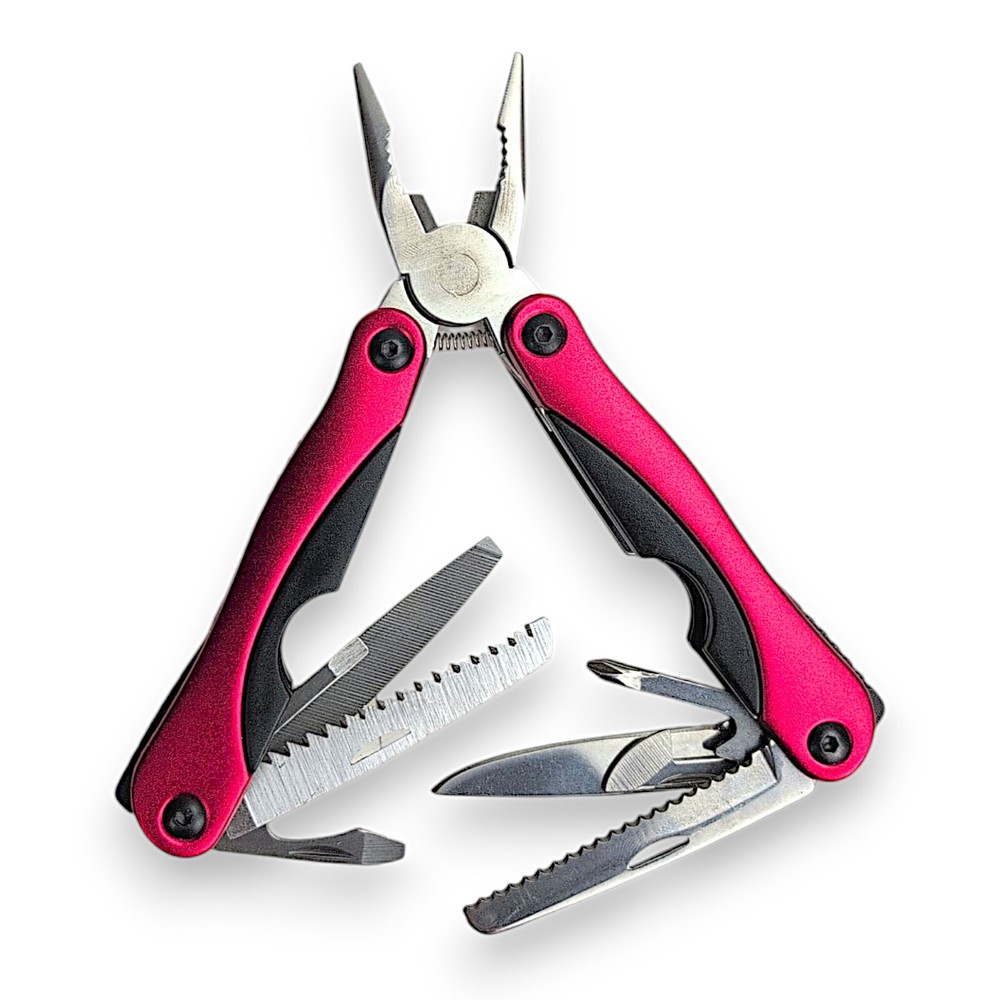 Foldable Multi-Tool Pliers - Knife - Flat & Phillips Head - Nail File