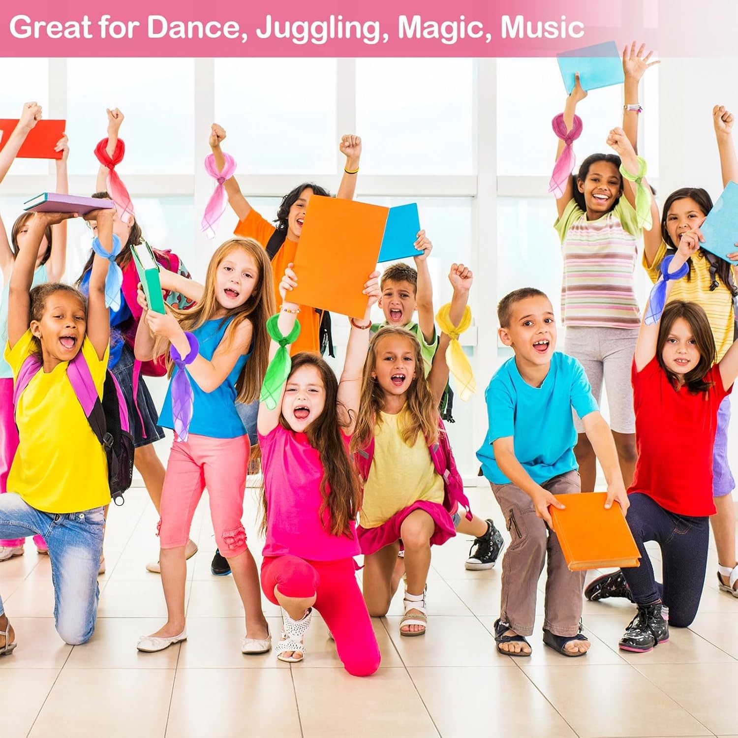 Scarves for Kids Play, 24 Inch Juggling Scarves, 15/, Play Sc