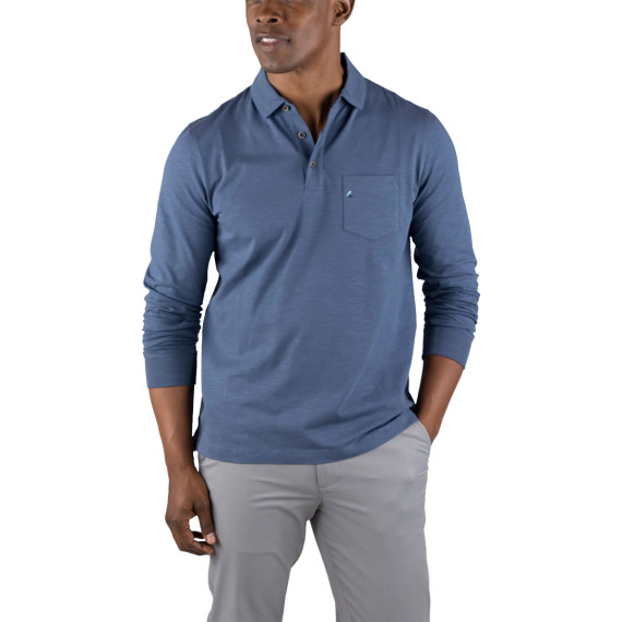 Tailor Vintage Airotec Performance Stretch Slub Jersery Long Sleeve Polo