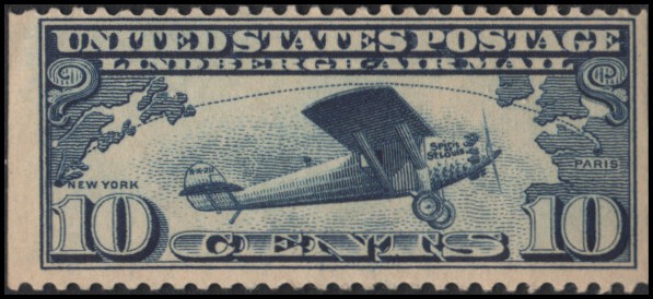 US #C10a MH booklet single